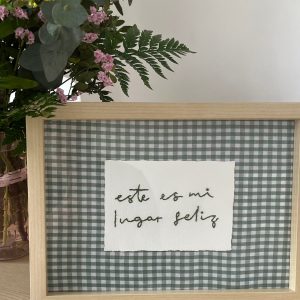 Cuadro papel bordado rectangular