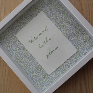 Cuadro papel bordado cuadrado